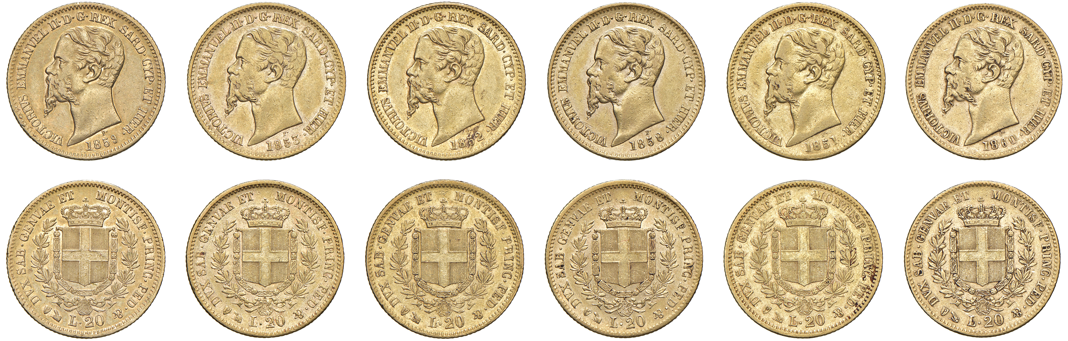 COINS OF TUSCAN MINTS, HOUSE OF SAVOIA AND VENETIAN ZECHINI. GOLD COINS AND MEDALS FOR COLLECTION